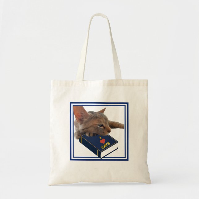Tote Bag J'aime les chats fourre-tout (Devant)
