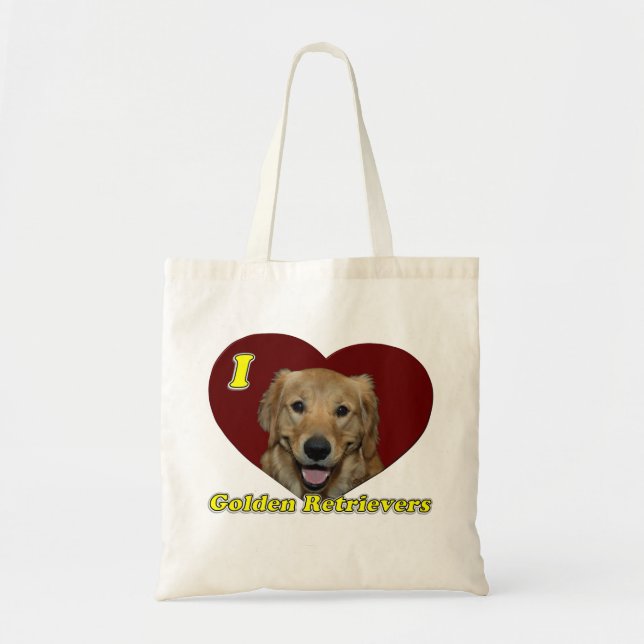 Tote Bag J'aime les chiens d'arrêt d'or (Devant)