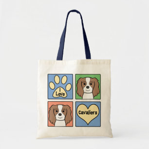 Tote Bag J'aime les épagneuls cavaliers du Roi Charles