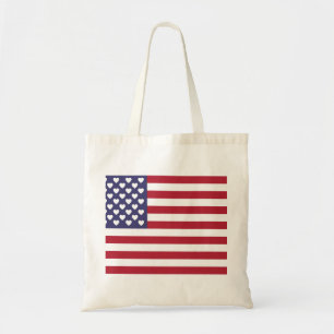 TOTE BAG J'AIME LES ETATS-UNIS D'AMÉRIQUE, FLA AMÉRICAINE
