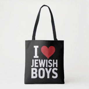 Tote Bag J'aime les garçons juifs Je cœur les garçons juifs