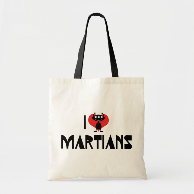 Tote Bag J'aime les Martiens (Devant)