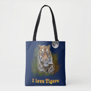 Tote Bag J'aime les tigres