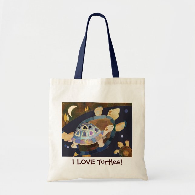 Tote Bag J'AIME LES Tortues ! Épicerie fine (Devant)