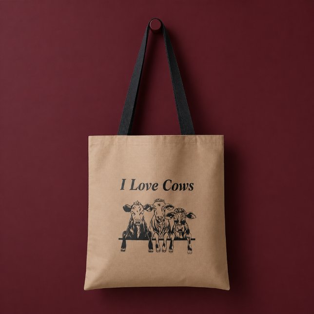 Tote Bag J'aime les vaches (Créateur téléchargé)