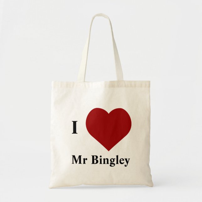 Tote Bag J'aime M. Bingley (Devant)