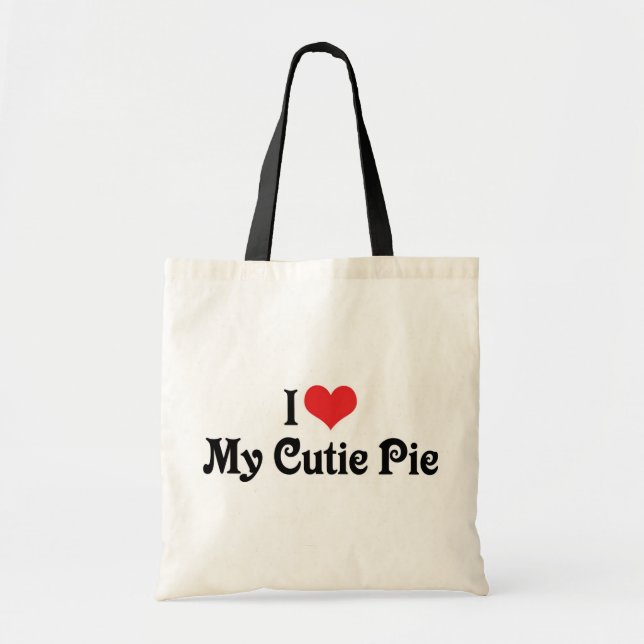 Tote Bag J'Aime Ma Cutie Pie (Devant)