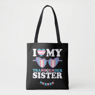 Tote Bag J'aime ma soeur transgenre Famille Trans LGBTQ