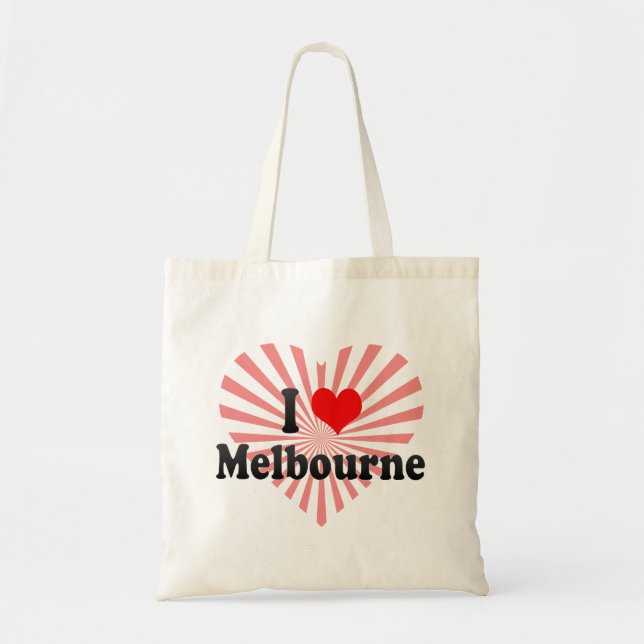 Tote Bag J'aime Melbourne, Australie (Devant)