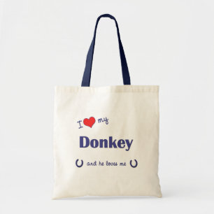 Tote Bag J'aime mon âne (l'âne masculin)