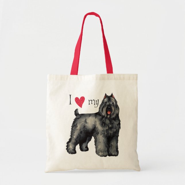Tote Bag J'aime mon Bouvier (Devant)