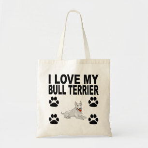 Tote Bag J'aime mon bull-terrier