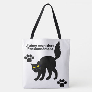 Tote Bag J'aime mon chat Passionnément 2
