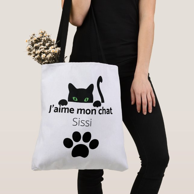 Tote Bag J'aime mon chat Sissi (De près)