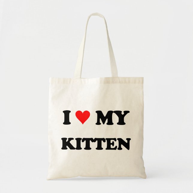 Tote Bag J'aime mon chaton (Devant)
