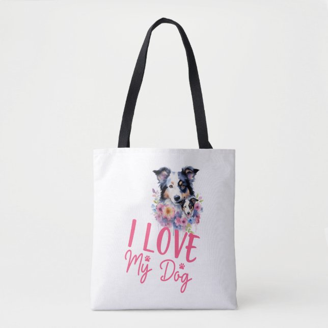 Tote Bag J'aime mon chien (Devant)