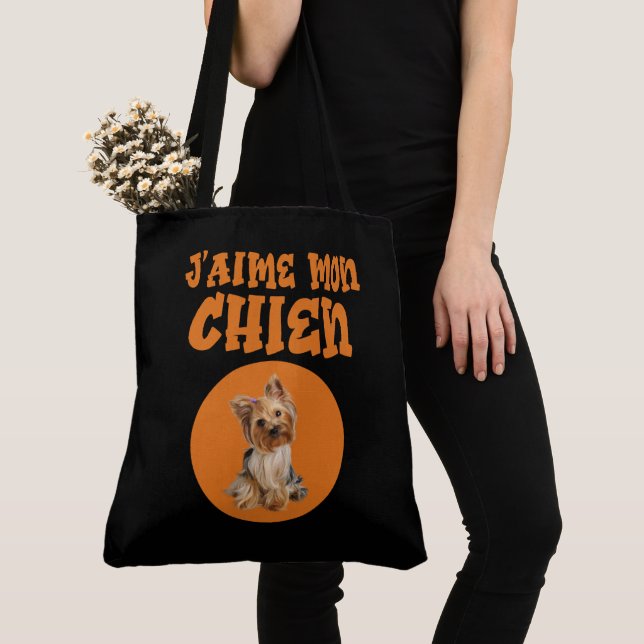 Tote Bag J'aime mon chien (De près)