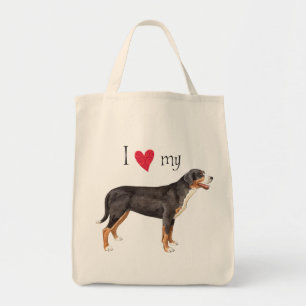 Tote Bag J'aime mon chien de montagne suisse