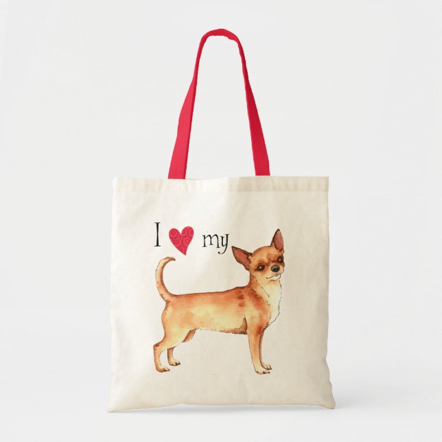 Tote Bag J'aime mon chiwawa (Devant)