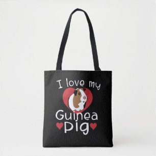 Tote Bag J'Aime Mon Cochon De Guinée Amateurs De Cochon De