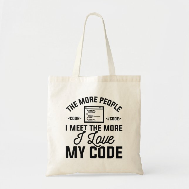 Tote Bag J'aime mon code (Devant)