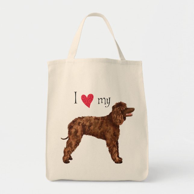Tote Bag J'aime mon espagnol d'eau irlandais (Devant)