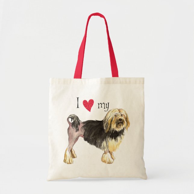 Tote Bag J'aime mon Lowchen (Devant)