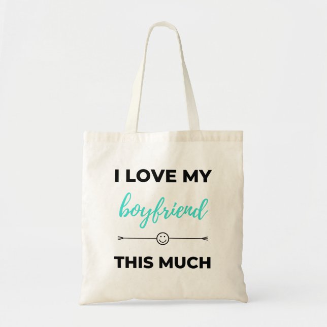 Tote Bag J'Aime Mon Petit-Ami Si Noir (Devant)