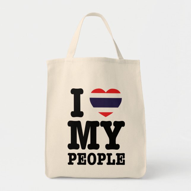 Tote Bag J'aime mon peuple thaï (Devant)