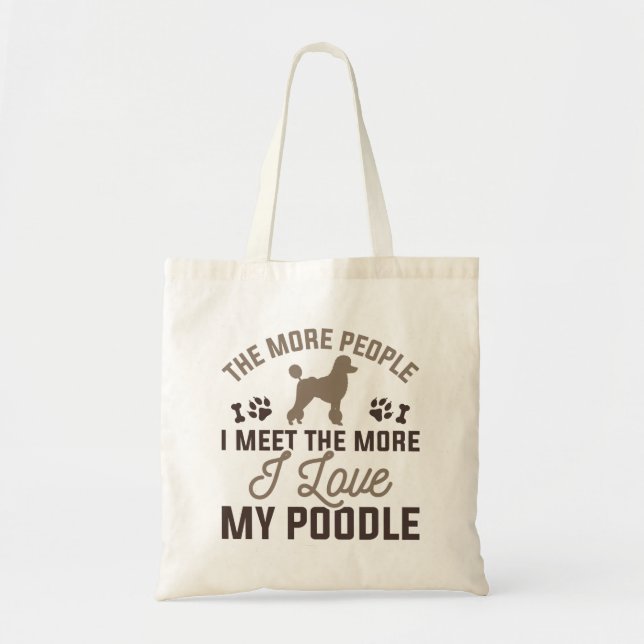 Tote Bag J'Aime Mon Poodle (Devant)