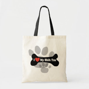 Tote Bag J'aime mon Shih Tzu - os de chien