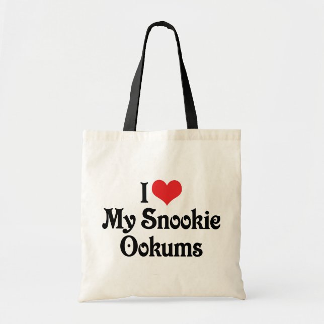 Tote Bag J'aime mon Snookie Ookums (Devant)