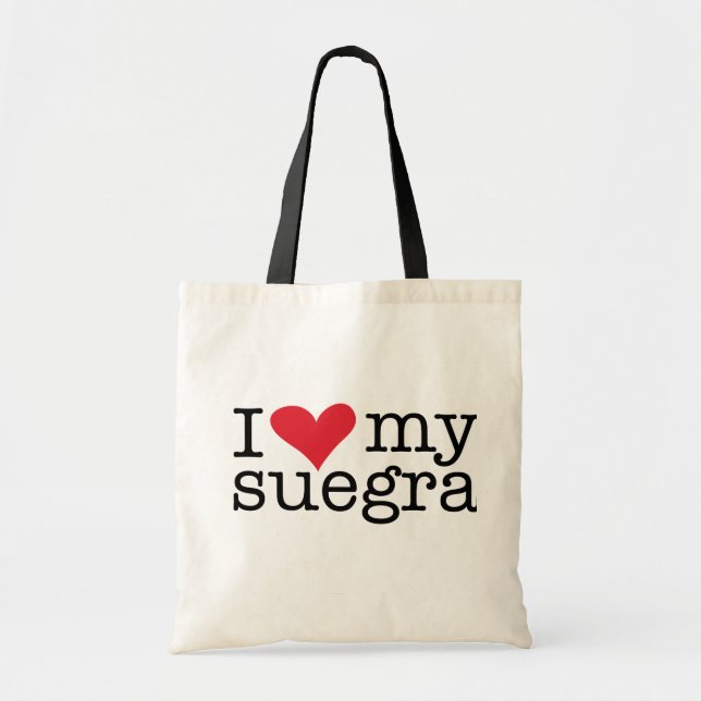 Tote Bag J'Aime Mon Suegra (Mère En Droit) (Devant)