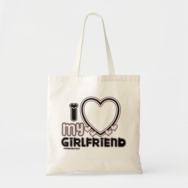 Tote Bag J'Aime Mon T-shirt Personnalisé Pour Fille (Devant)