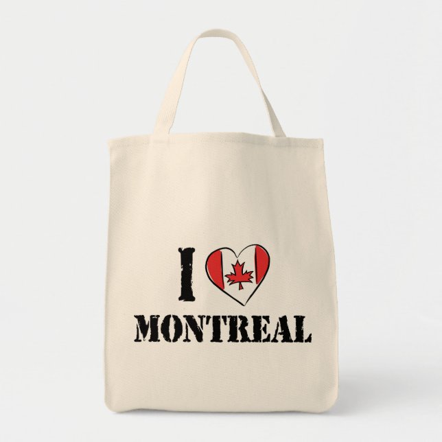 Tote Bag J'aime Montréal Canada (Devant)