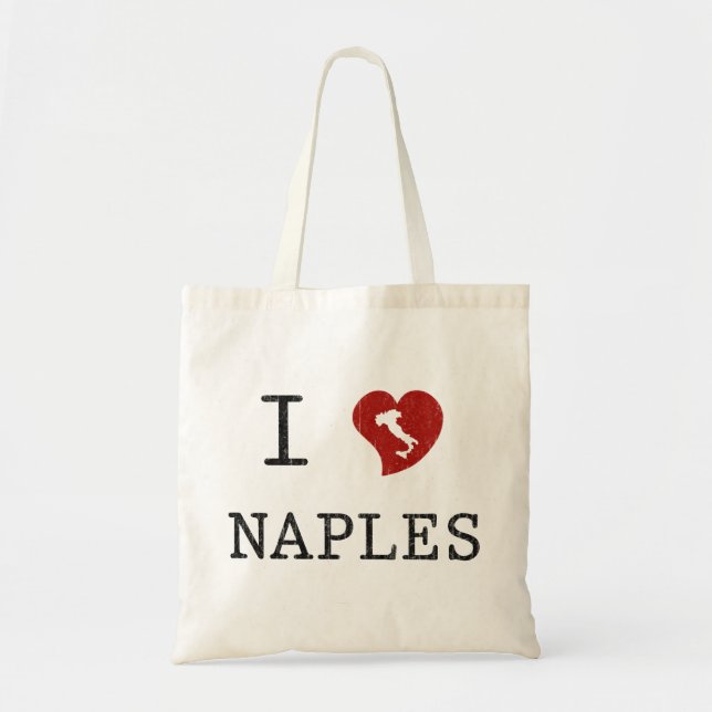 Tote Bag J'aime Naples Vintage Italien (Devant)