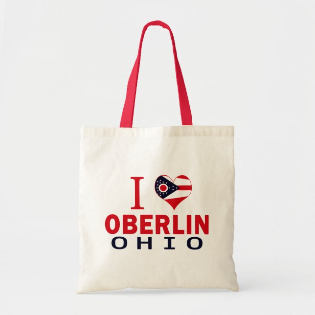 Tote Bag J'aime Oberlin, Ohio (Devant)