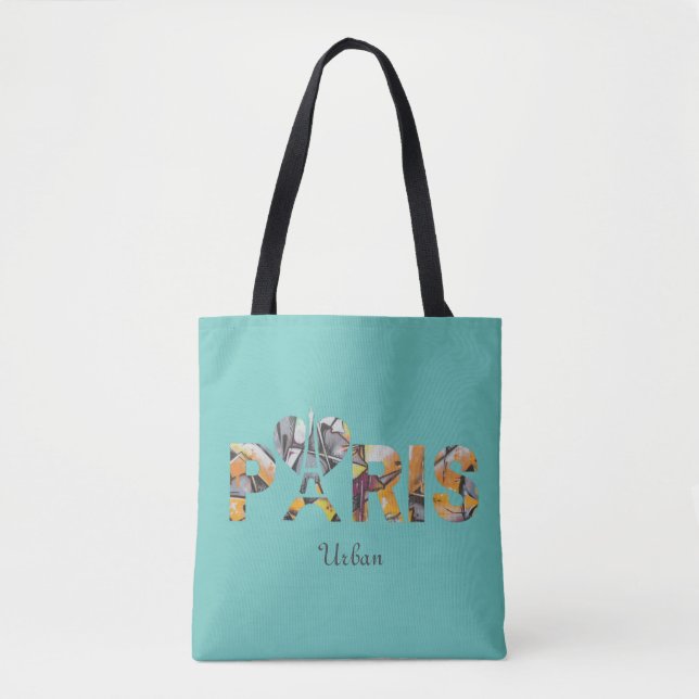 Tote Bag J'aime Paris avec un décor urbain  (Devant)