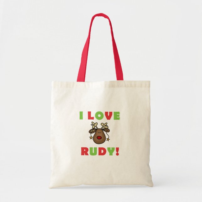Tote Bag J'Aime Rudy Reindeer (Devant)