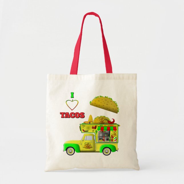 Tote Bag J'Aime Tacos Petit Camion Taco (Devant)