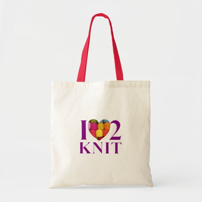 Tote Bag J'aime tricoter Fourre-tout (Devant)