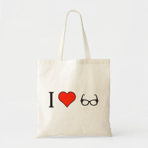 Tote Bag J'aime utiliser les lunettes Girly