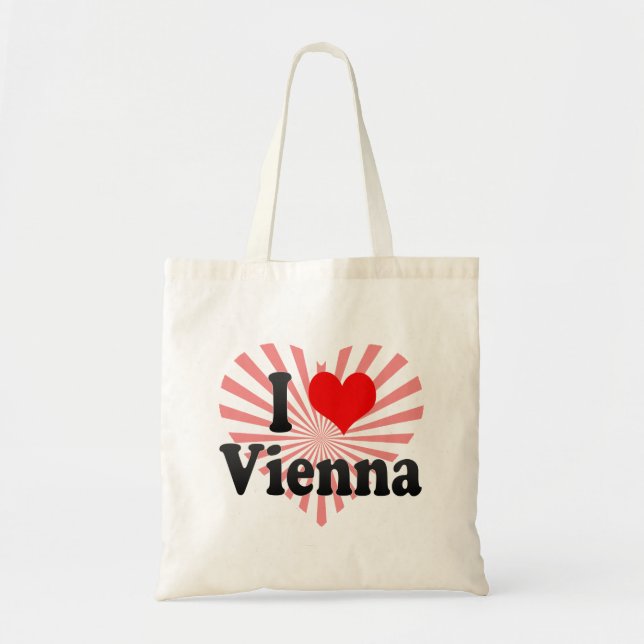Tote Bag J'aime Vienne, Autriche (Devant)