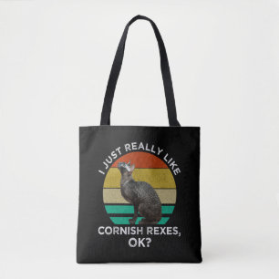 Tote Bag J'aime vraiment beaucoup les Cornish Rex, OK ?