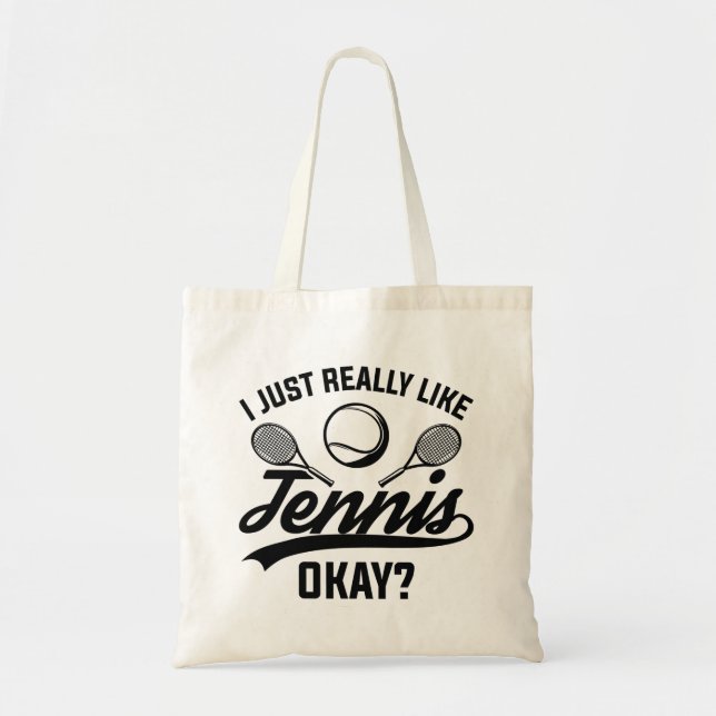 Tote Bag J'Aime Vraiment Le Tennis D'Accord (Devant)