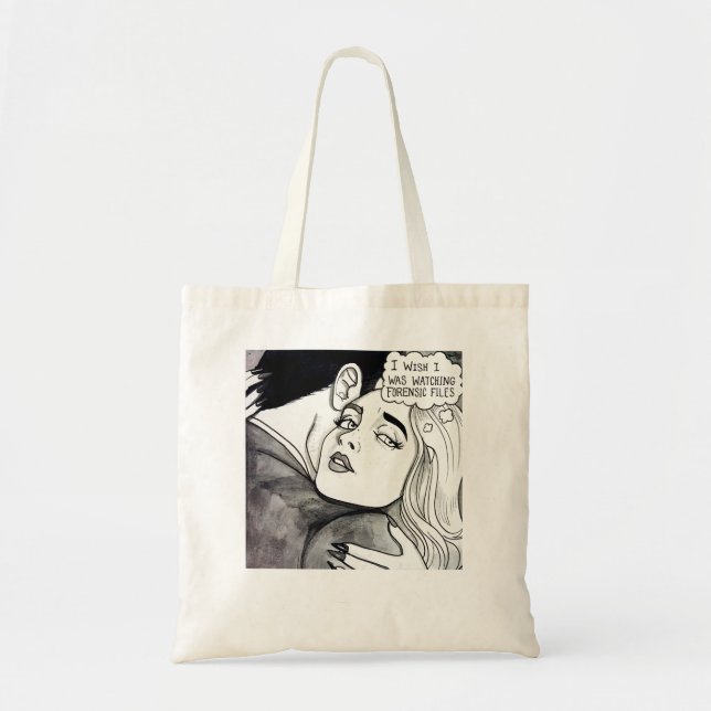 Tote Bag J'aimerais regarder Forensic Files Classic (Devant)