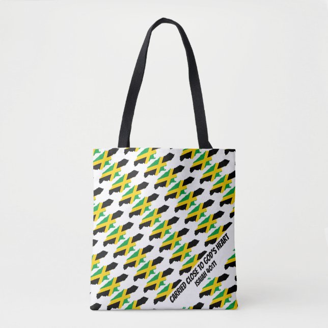 Tote Bag JAMAICA FLAG | Coeur des dieux | Isaïe 40 (Devant)