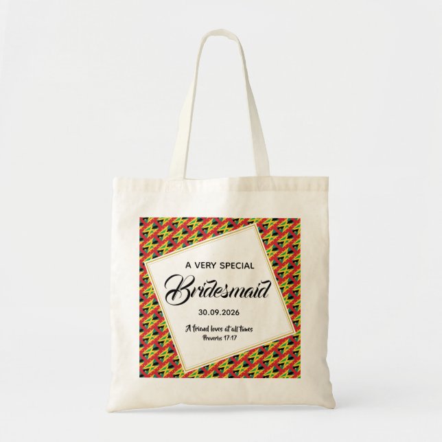 Tote Bag JAMAICA | GRENADA | Wedding Christian Bridesmaid (Devant)
