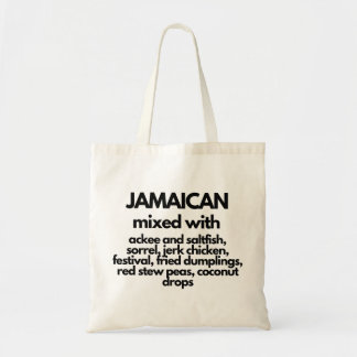 Tote Bag Jamaïcain Mélangé Avec Jamaïque Food Drôle