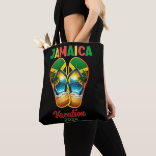 Tote Bag Jamaïque 2024 Flip Flop Vacation Plage tropicale